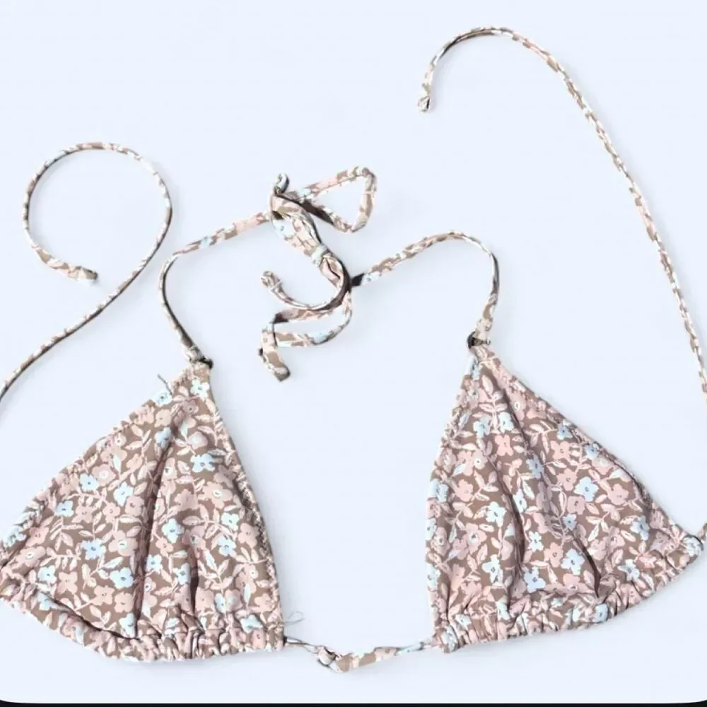 Aerie Women's Pink and Tan Bikini-and-tankini-tops